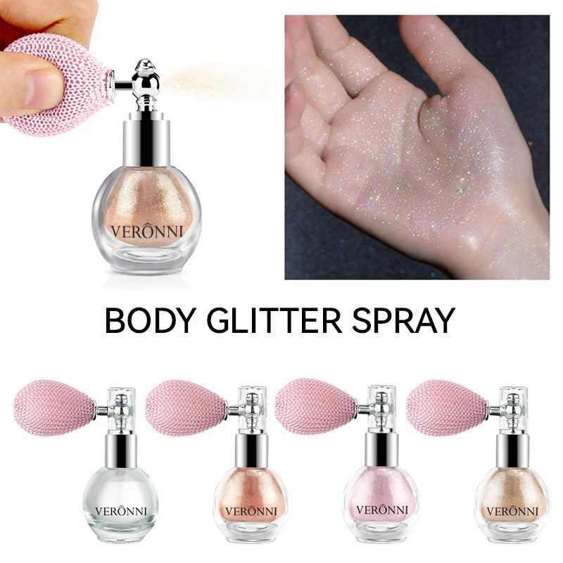 Body Spray Facil e Corporal com Glitter